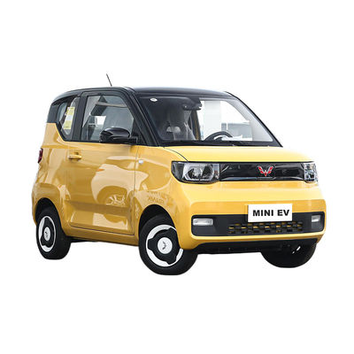 China Mini Car 4 Seater Hatchback 3 Door Electric Car Pure Yellow